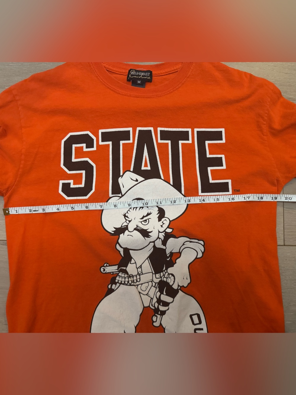 Vintage Sportswear Grunge Orange Long-Sleeve 'STATE' long sleeve M - Picture 5 of 12